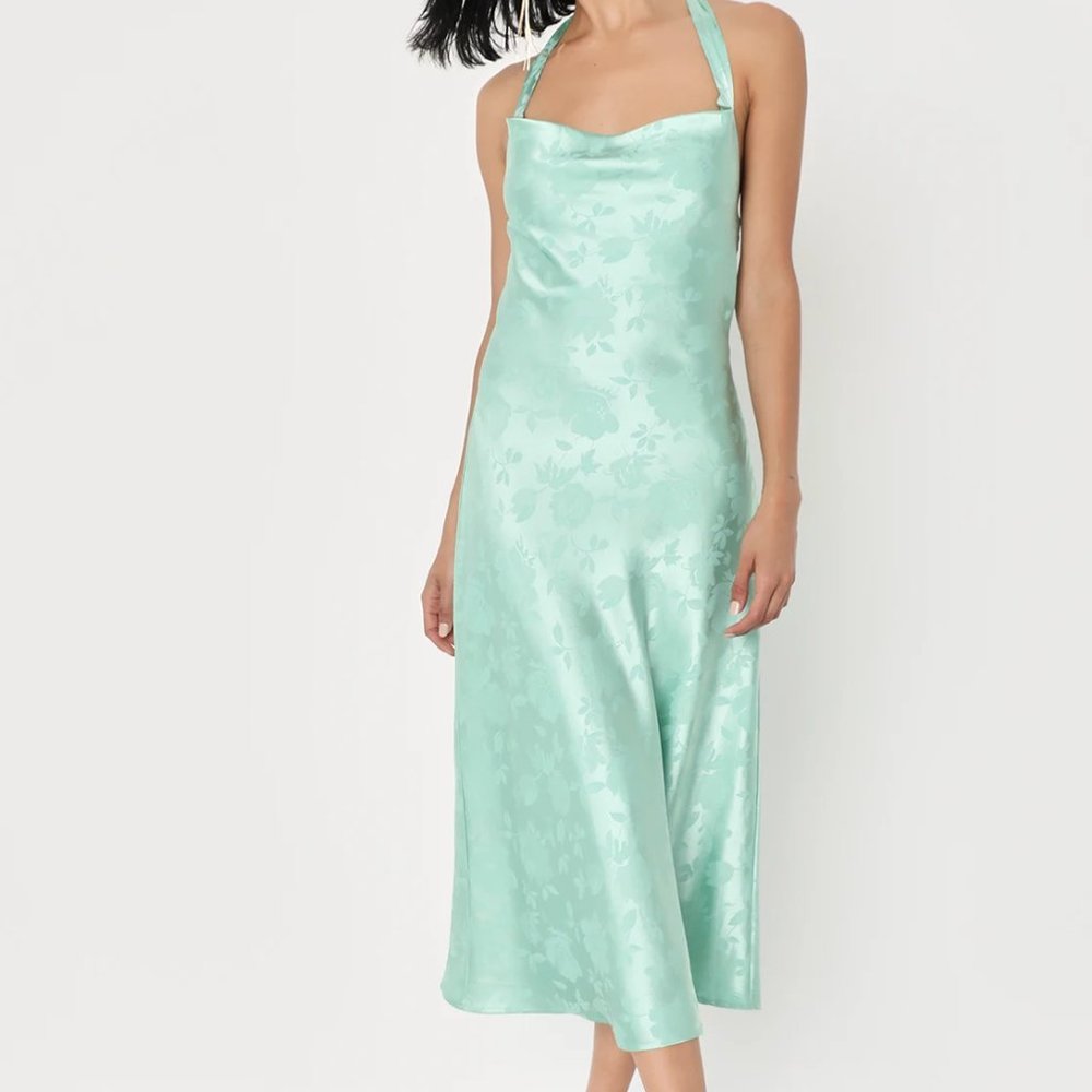 Lulu's Mint Green Midi Dress
